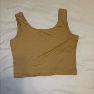 Women's Tan Sleeveless Top